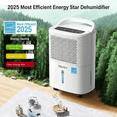 thumbnail image 4 of Yaufey 32 Pint Dehumidifier for Home & Basements, 2025 Most Efficient Energy Star, DOE 10 Pint, 2000 Sq. Ft, Continuous Drain Hose, 4 of 10
