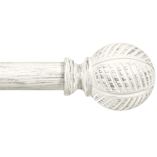 Barra para Cortina Zeerobee 32-72" Resistente Blanca con Diseño de Hoja