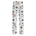 thumbnail image 4 of Lumtrix Christmas Pajama Pants Women Oversized Funny Snowman Print Comfy Drawstring Long Pj Bottoms White M, 4 of 6