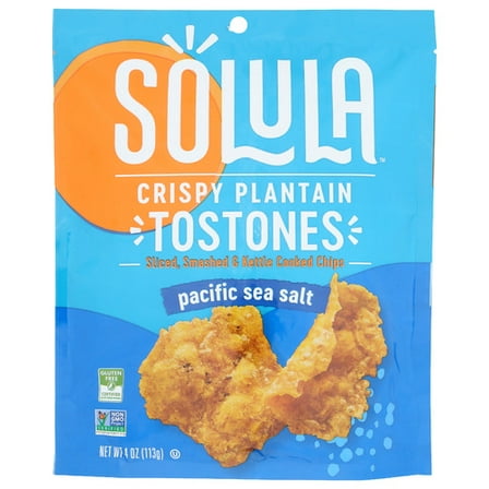 Solula Tostones Pacific Sea Salt 4 oz (Pack of 12)