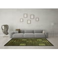 thumbnail image 3 of Ahgly Company Indoor Rectangle Checkered Turquoise Blue Modern Area Rugs, 2' x 3', 3 of 4