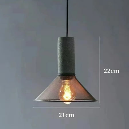 

ZHNYGE Modern Industrial Style LED Pendant Lights Interior Chandelier Lamp Fixtures Iron Lampshade Cement Hanging Lamp Table