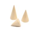 thumbnail image 6 of 3Pcs Unpainted Wood Cones Ring Holder Jewelry Display Stand DIY Craft Wooden Cone, 6 of 7