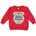 thumbnail image 2 of Inktastic Certified World's Greatest Grandson Accept No Substitutes Toddler Sweatshirt, 2 of 4