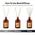thumbnail image 3 of Reed Diffuser Set \u201cLavender, Sage & Mint\u201d Includes All Natural Essential Oil, 8 Rattan Diffuser Sticks & Elegant Amber Glass Vase (5.75 oz), Natural Fragrance Diffuser Set, 3 of 6