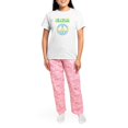 thumbnail image 4 of CafePress - No War In Ukraine Support American Ukraini Pajamas - Women's Short Sleeve Print T-Shirt and Pants Light Cotton Pajama Set, 4 of 7
