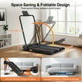 thumbnail image 5 of BEROCA Foldable Treadmill with Handle, Small Foldable Treadmill for Small Space Home Office, 300 lbs Under Desks Walk Pad with Incline, 5 of 8