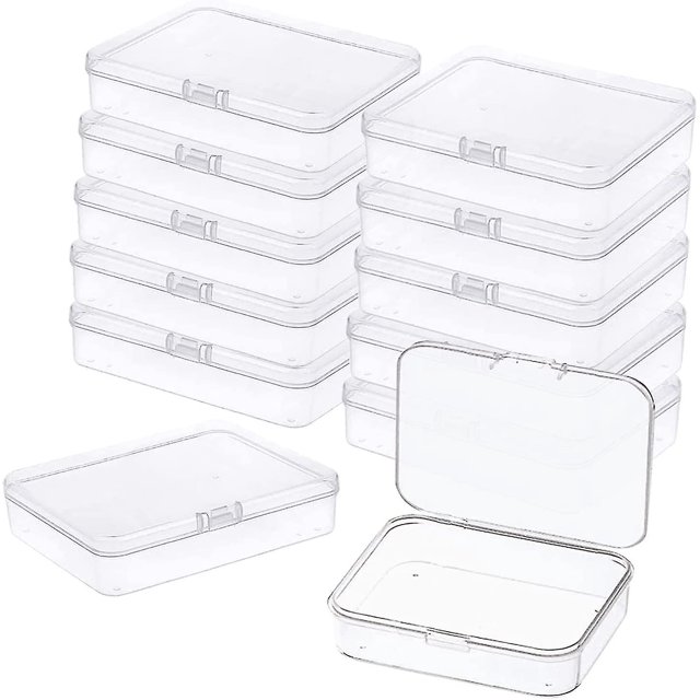Contenedores de almacenamiento de plástico YONGSHENG 12 piezas caja rectangular transparente