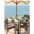 thumbnail image 3 of Outdoor Tablecloth with Umbrella Hole for Patio/Picnic/Party/Camping, Date Palm Trees Waterproof Table Cloth Square Cover Washable, Retro Summer Tropical Trees Plants Beige (54"x 54"), 3 of 8