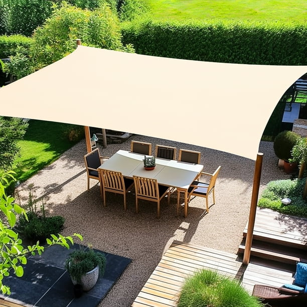 Shade&Beyond 10'X20'Customize Cream Sun Shade Sail Commercial Standard