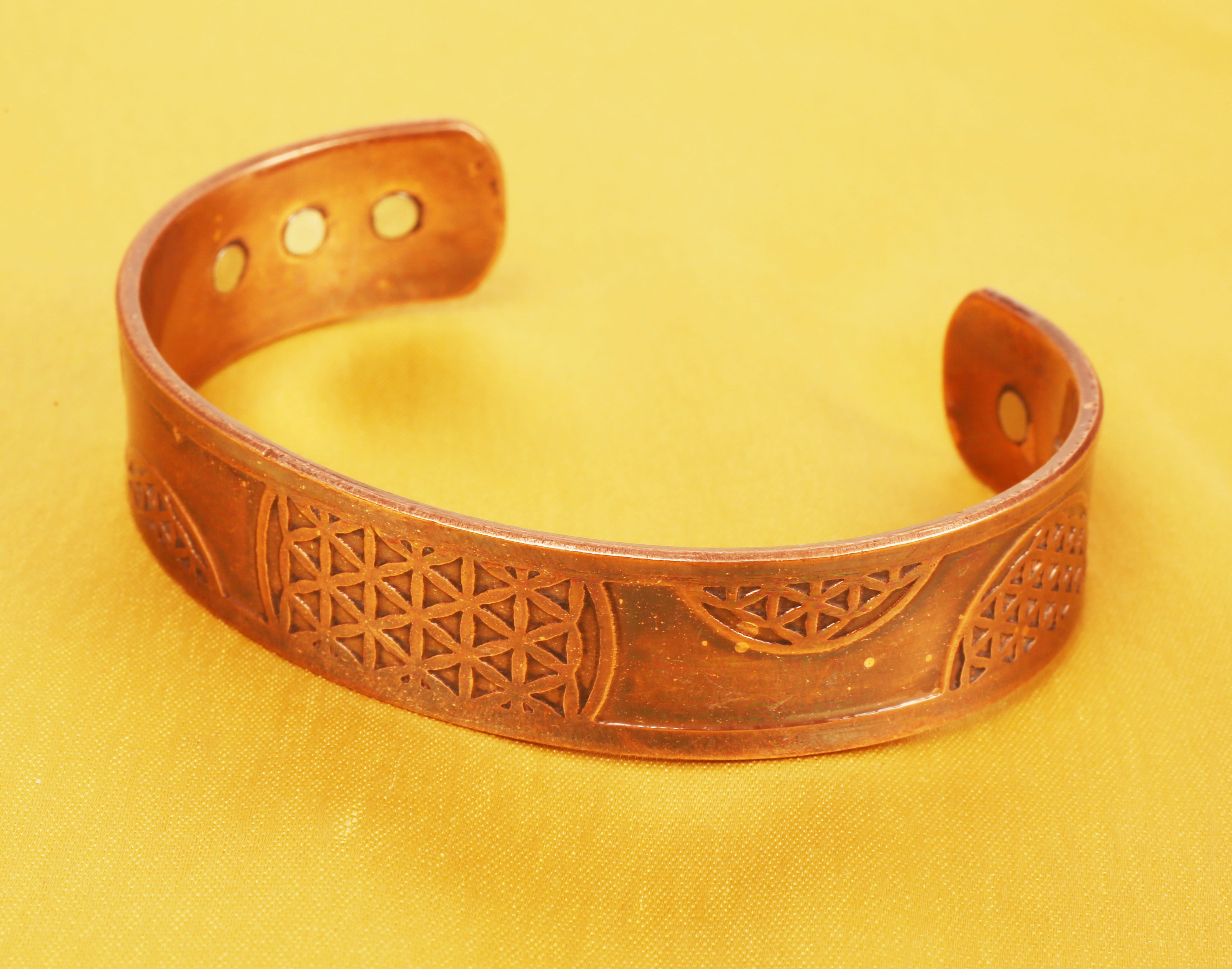 Sunsoul By Touchstone Indian Handcrafted Om Celtic Pattern Copper Jewelry 3 Bracelets In For All.