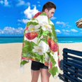 thumbnail image 4 of Coolnut Beach Towels Strawberries White Flowers Camping Towels Sand Free Beach Towel, 30"x60" Large Beach Towels Quick Dry Bath Travel Towels Pool Yoga Beach Mat for Men Women, 4 of 6