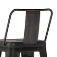 thumbnail image 4 of Simpli Home Rayne 30" Metal Bar Stool in Distressed Black (Set of 2), 4 of 11