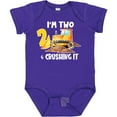 thumbnail image 3 of Inktastic I'm 2 and Crushing It Construction 2nd Birthday Boys or Girls Baby Bodysuit, 3 of 5
