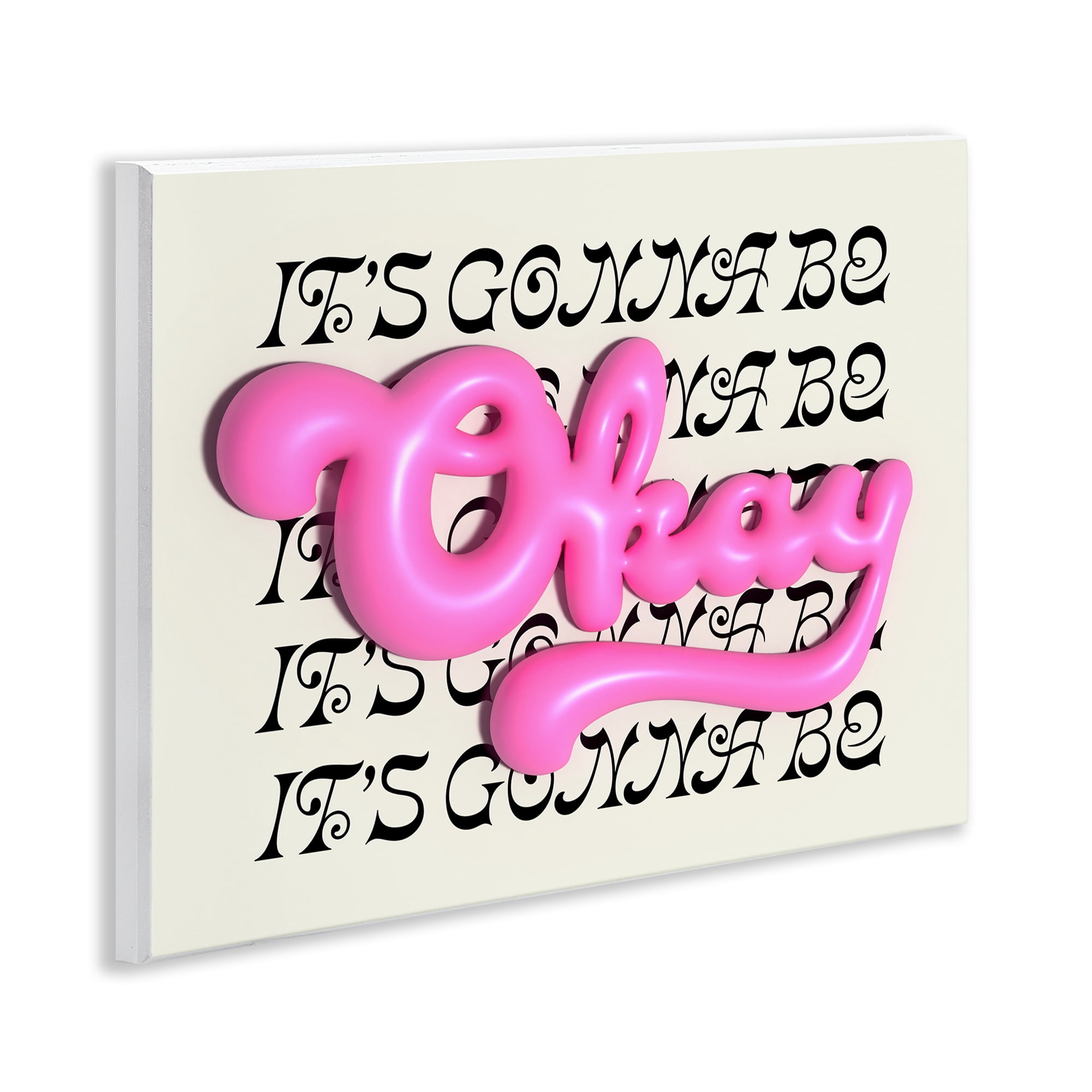 Stupell Industries Gonna Be Okay Typography Text & Numbers Painting Unframed Art Print Wall Art, 14 x 11