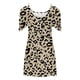 thumbnail image 4 of ICHUANYI Clearance Women‘s Summer Dresses Print Short Sleeve Off Shoulder Round Neck Dress(Brown, XXL) ICHUANYI WER2023080910526, 4 of 5