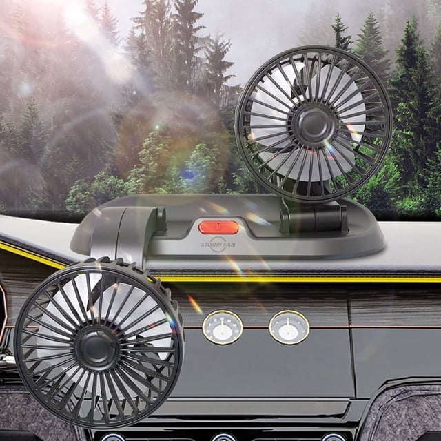 Ventilador de coche, camión, refrigeración, minivan, doble cabezal, ventilador eléctrico silencioso para coche