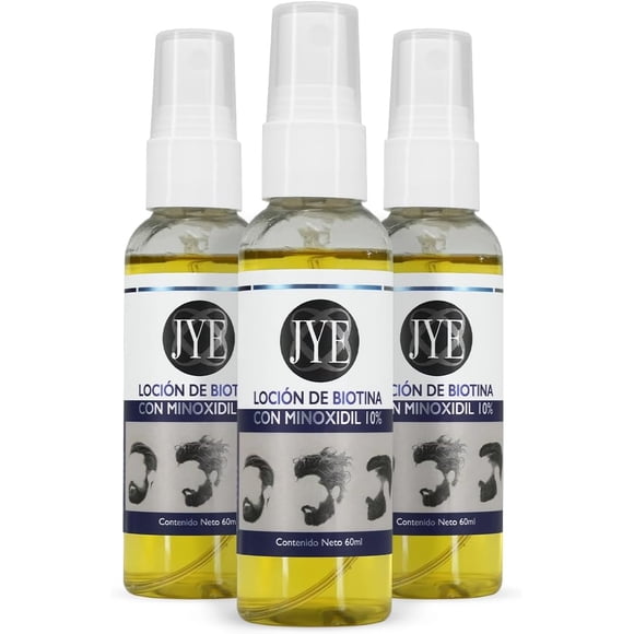 JYE KIT de 3 Botellas para Barba y Cabello con Mino y de Biotina