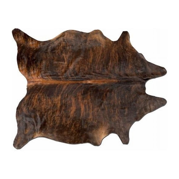 Natural 676685048479 5 x 7 ft. Kobe Exotic Cowhide Rug - Dark Brindle