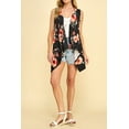 thumbnail image 5 of Made by Johnny Women's Lightweight Sleeveless Draped Open Cardigan XXXL BLACK_FLORAL, 5 of 6