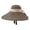 Khaki, variant on Women's Striped Sun Hat Wide Brim Bow Detail Foldable UV Protection Adjustable Chin Strap for Beach Travel and Outdoor Activities Hat