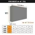 thumbnail image 6 of ASTRAEA Outdoor TV Cover 60~65 inch, 600D Heavy Duty Weatherproof LED Flat Screen Protector with Waterproof Zipper for Outside Television, Gray, 6 of 8