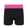 thumbnail image 2 of Sxiwei Girls Wide Elastic Waistband Sportswear Shorts for Dance Yoga Rose Red&Black 12, 2 of 6