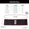 thumbnail image 3 of Hip Hop 50's Shop 1950s Style 3” Wide Elastic Cinch Belt for Women Handmade in the USA (XS/S Black), 3 of 6