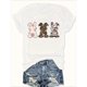 thumbnail image 1 of Camiseta de manga corta con estampado navideño y cuello redondo para mujer, moda actual, 1 of 6