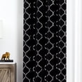 thumbnail image 3 of Pinewave Mix and Match Black Curtains and White Sheers for Living Room,Silver Moroccan Blackout Drapes,52W"x95L"x4,Grommet Top, 3 of 6