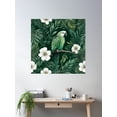 thumbnail image 2 of Green Parrot In The Jungle Poster Wall Art, Modern Wall Decor, 24x24 UNFRAMED, 2 of 3