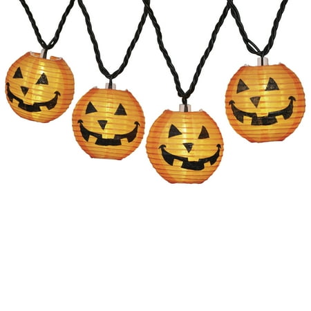 Pumpkin Lantern Lights, 10CT, Warm White LED, 6.5ft, Halloween Indoor/Outdoor, by Way To Celebrate