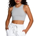 thumbnail image 2 of DHFJKG Girls Athletic Tank Tops Kids Racerback Sleeveless Workout Running Sports Crop Shirts 1-14 Years Trendy Top, 2 of 4