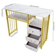 thumbnail image 2 of Nail Desk, Marbling Texture Manicure Desk with 3 Drawers 100*40*76cm Nail Salon, 2 of 10