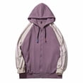 thumbnail image 1 of Gibobby Sudadera con cierre hombre Sudadera ligera de rizo francés con capucha para hombre(Morado,M), 1 of 3