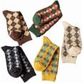 thumbnail image 6 of YooGuoGuo Women's Vintage Cotton Socks 5 Pairs Y2K Cottagecore Funny Crew Socks Japanese Indie Accessories Dress Socking, 6 of 7