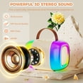 thumbnail image 4 of JAUYXIAN Karaoke Máquina con Coloridas Luces LED para Adultos y Niños, Altavoz de Karaoke Portátil Bluetooth 5.3 con 2 Micrófonos Inalámbricos para Fiesta, Regalo Ideal para Niñas/niños, 4 of 8