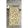 thumbnail image 3 of Ambesonne Deer Quilted Bedspread Set 2 Pcs, Ornate Animal, Twin Size, Olive Green Pale Green, 3 of 3