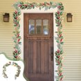 thumbnail image 1 of onlyliua Liquidación de Ahorro de Verano Nueva Decoración Navideña de Ratán con Frutos Rojos, Arreglo Pinos de Hojas Arco de Ratán de Plastico, Decoración Navideña de Ratán, 1 of 6
