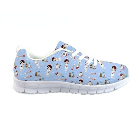 

2021New Ladies Casual Shoes Nurse Design Students Fashion Sneakers Girls Spring Summer Light Mesh Shoes Large-sized Flats