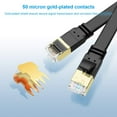 thumbnail image 3 of Câble Ethernet CAT8 65 Pieds, Haute Vitesse 40Gbps 2000MHz SFTP Câble Plat pour Réseau Internet avec Plaqué Or RJ45, 3 of 5