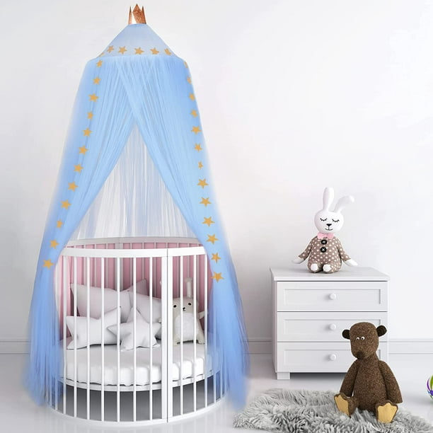 Bed Canopy for Kids Girls Boys Baby, Crown Princess Canopy Round