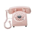 thumbnail image 5 of GUOOL Guestbook Wedding Phone Desk Telephone Record Messages Antique Vintage Corded Phone for Desk Retirement Party Decor Pink, 5 of 9