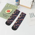 thumbnail image 7 of Pofeuu Flower Print 30cm Socks, Adult Running Hiking Socks for Youth and Adult, 7 of 7