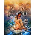 thumbnail image 1 of Cuadros Decorativos 5D DIY Diamond Painting Kits Full Round Drill Wolf Mosaic Decoración de pared Regalos JShteea Nuevos Originales, 1 of 5