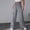 Gray wide leg cargo pants for women a1, variant on Cagogo Women Wide Leg Elastic Waist Pants with Pockets Casual Solid Streetwear Loose Long Cargo Pants for Summer Beach Work Lounge, Gray 2XL