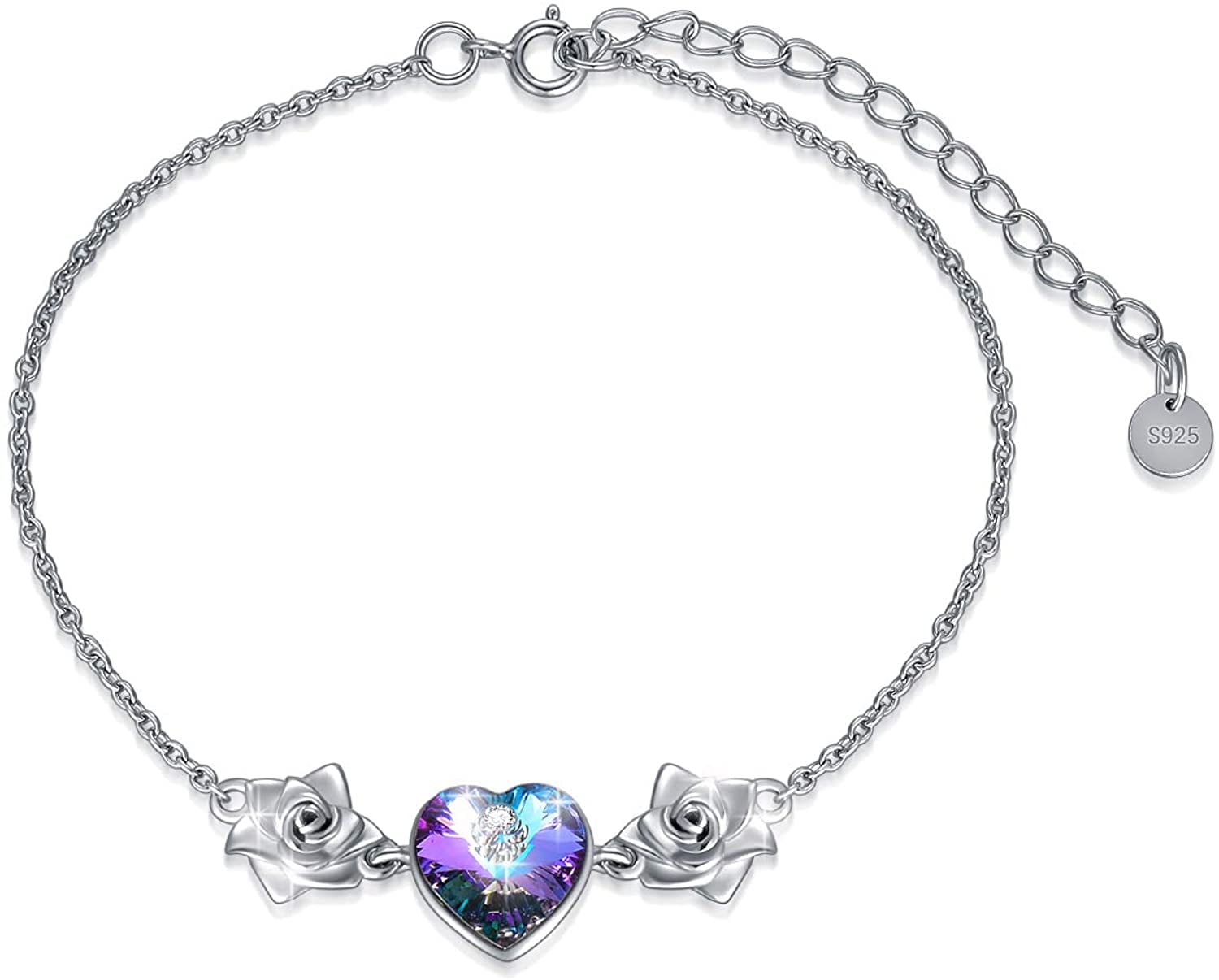 AOBOCO Swarovski Crystal Bracelet, 925 