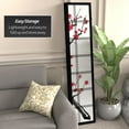 thumbnail image 3 of Oriental Furniture 6 ft. Tall Canvas Cherry Blossom Screen - Black - 3 Panel, 3 of 5