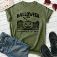 thumbnail image 2 of Halloween 1978 Haddonfield Shirt, Unisex Women's Men's Tee, Horror Movie Classic Film Lover Halloween, Heather Military Green, Medium, 2 of 6