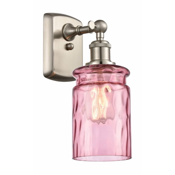 516-1W-SN-G352-LIL-LED-Innovations Lighting-Candor-3.5W 1 LED Wall Sconce in Industrial Style-4.75 Inches Wide by 12 Inches High Brushed Satin